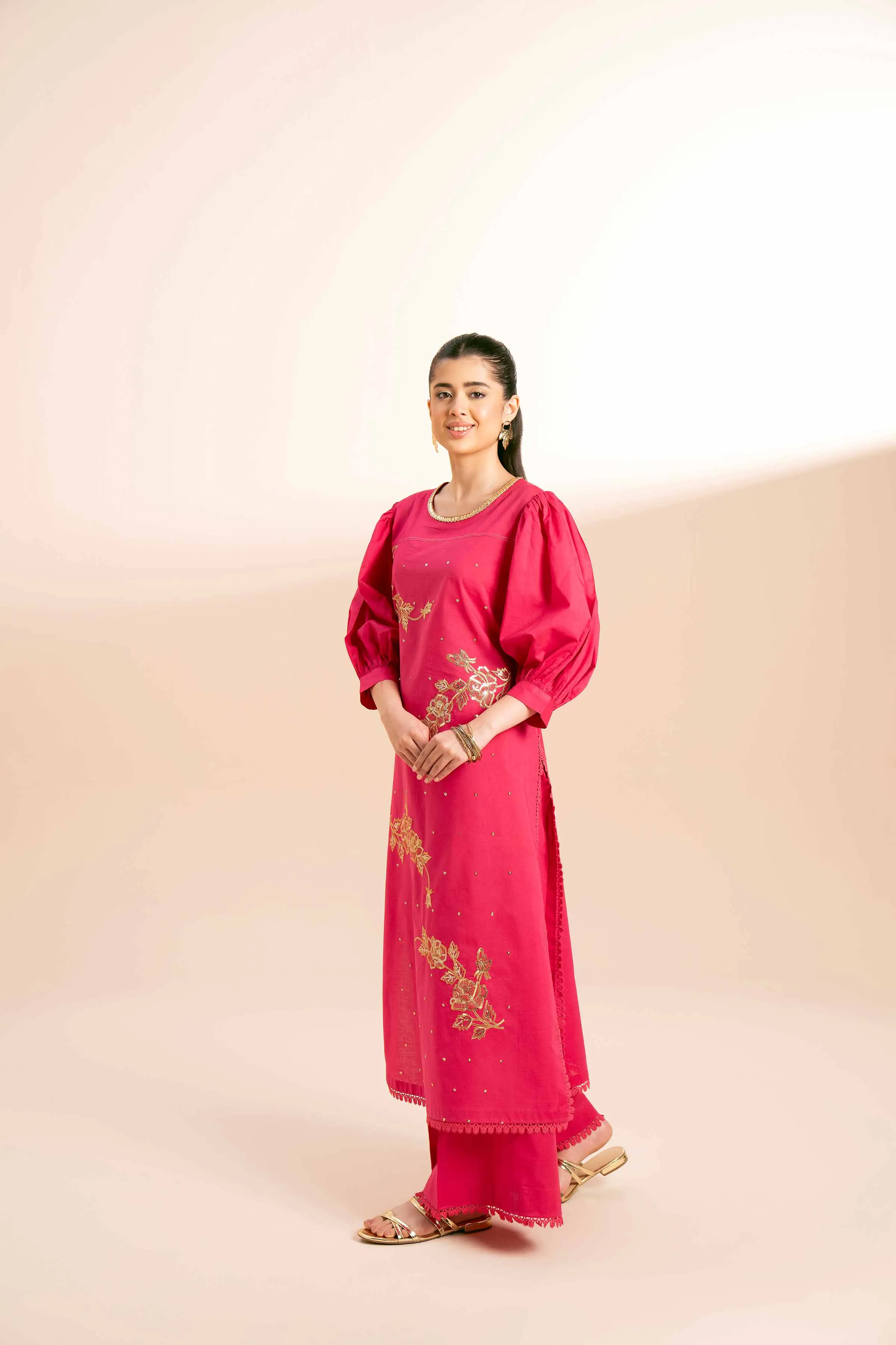 2 Piece - Dyed Embroidered Suit - 42401733