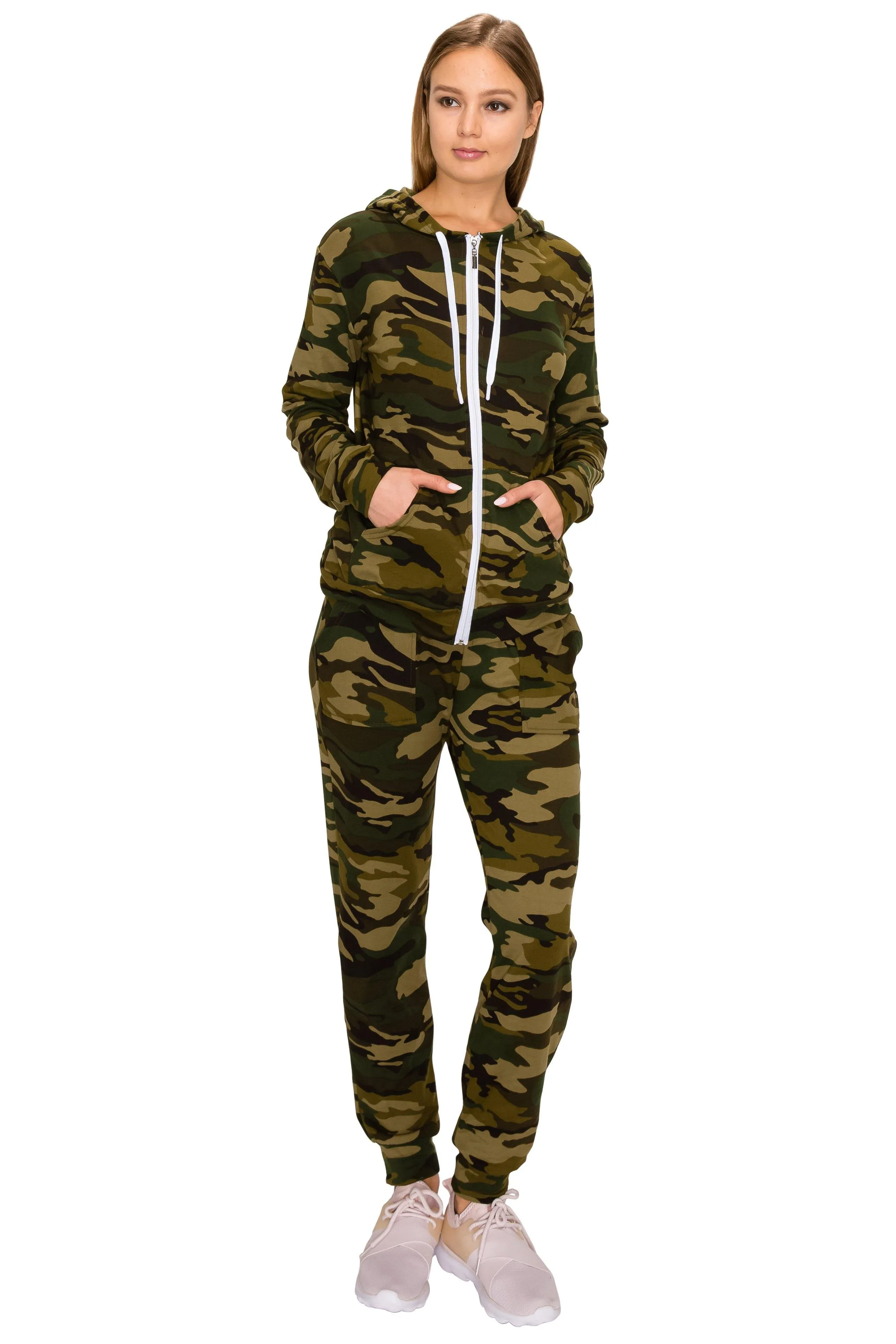 2 Piece Fleece Hoodie and Pants Set - Soft Zip-Up Sweatshirt and Sweatpants Tracksuit