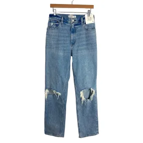 Abercrombie & Fitch The 90's Ultra High Rise Straight Distressed Jeans NWT- Size 28/6R (Inseam 30”)