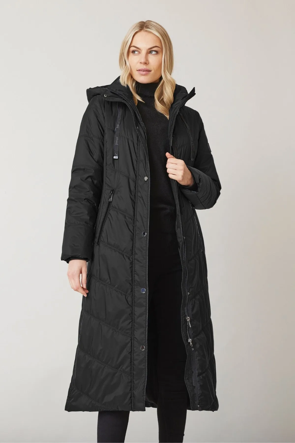 INNA Long Coat with Detachable Hood 1271