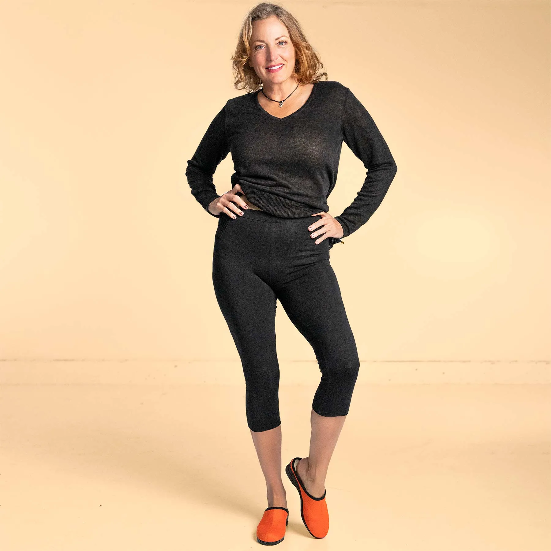 JESSIE Organic Cotton Capri Cropped Leggings (Closeout)