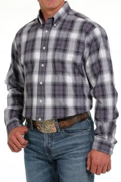 MEN'S CINCH PLAID BUTTON-DOWN WESTERN SHIRT
