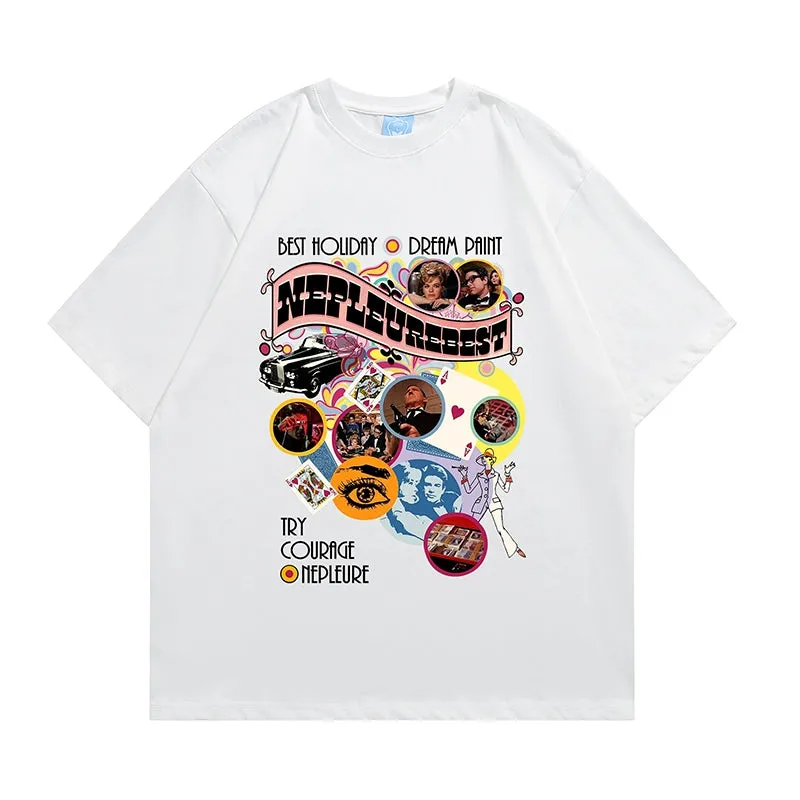 Oversize Short Sleeve Print T-shirt