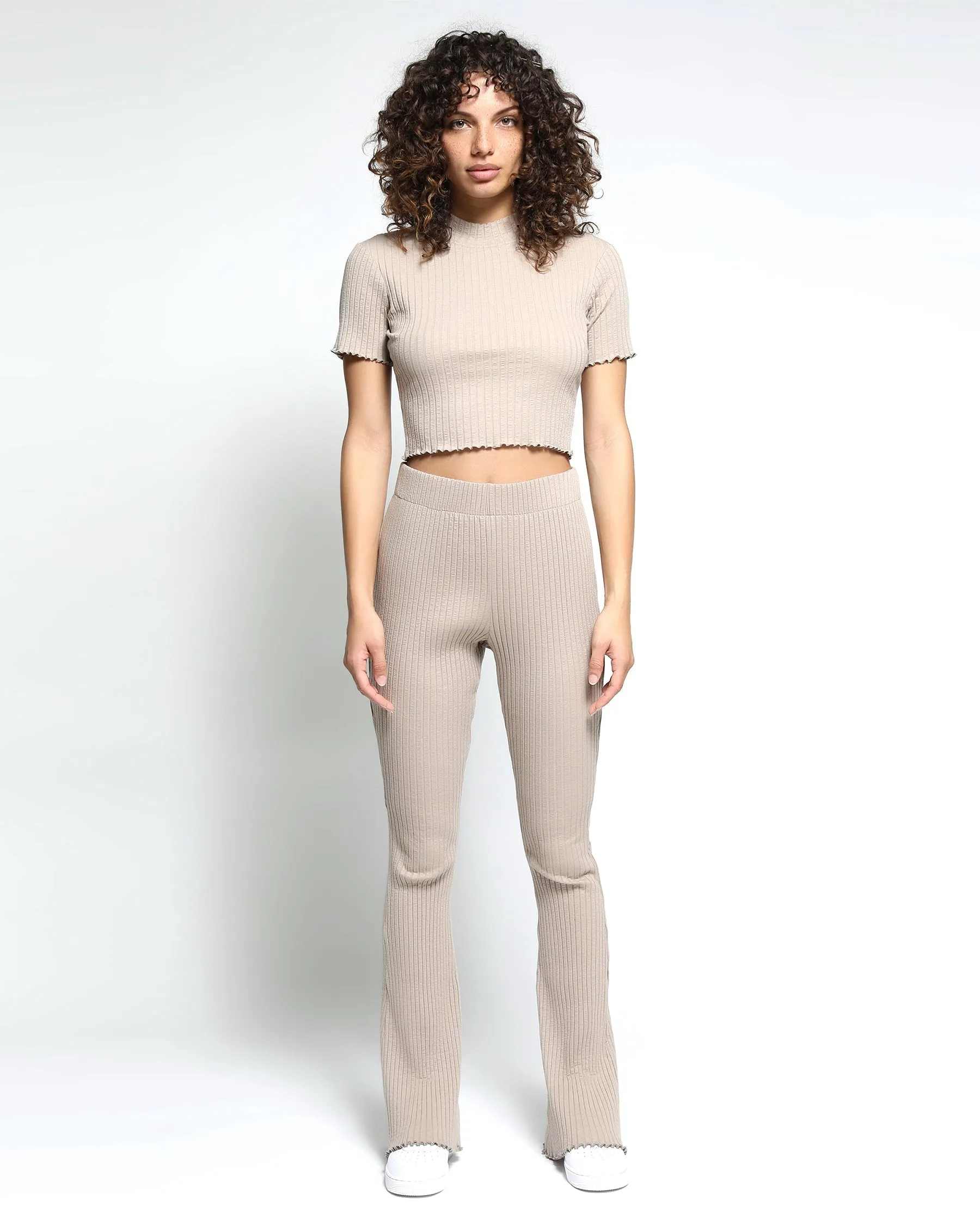 Sunnyside Lounge Rib Wide Leg Pants