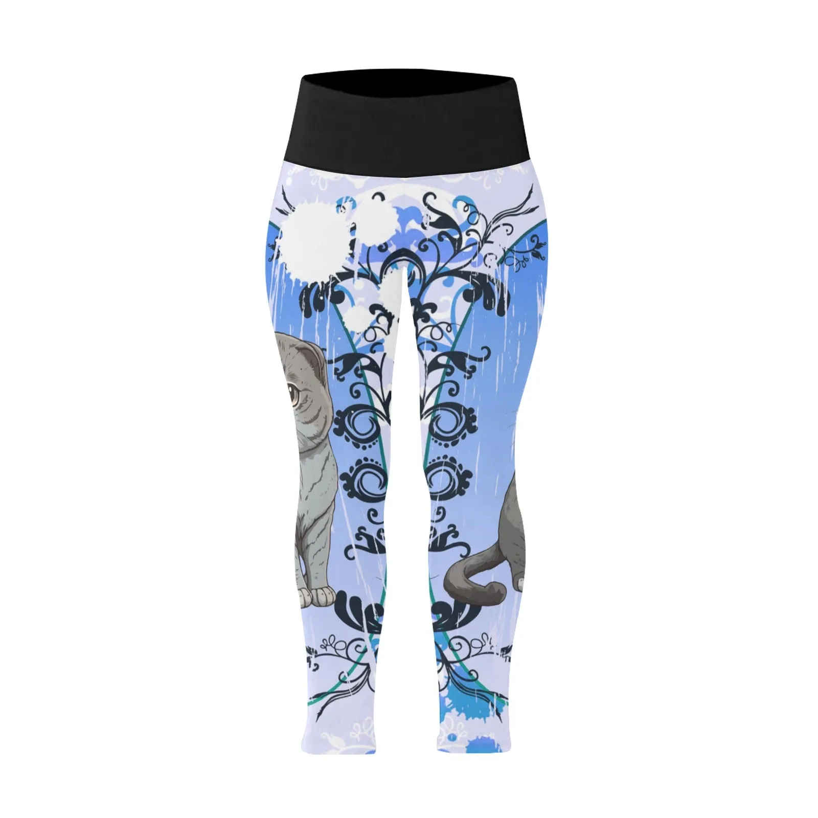 Women's High Waist Leggings(Plus Size)(ModelL45)
